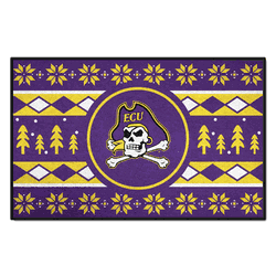East Carolina Pirates Holiday Sweater Starter Mat Accent Rug - 19in. x 30in.