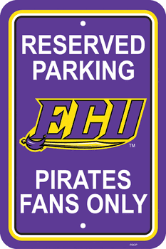East Carolina Pirates Parking Sign