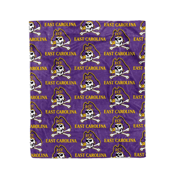East Carolina Pirates Plush Throw 50x60