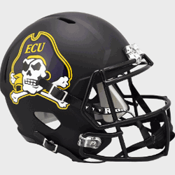 East Carolina Pirates Speed Full Size Replica Football Helmet Matte Black