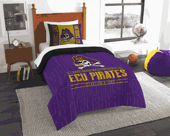 NCAA East Carolina Pirates Modern Take Twin Comforter Set