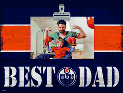 Edmonton Oilers 10" x 8" Best Dad with Stripe Clip Frame