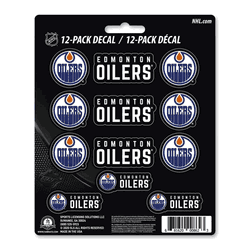 Edmonton Oilers 12 Count Mini Decal Sticker Pack