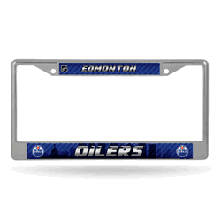 Edmonton Oilers  12" x 6" Chrome Frame With Decal Inserts