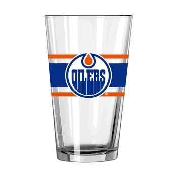 Edmonton Oilers 16oz Stripe Pint Glass