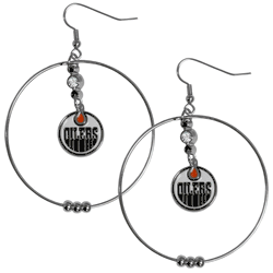 Edmonton Oilers 2 Inch Hoop Earrings