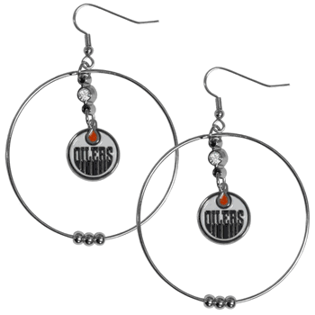 Edmonton Oilers 2 Inch Hoop Earrings