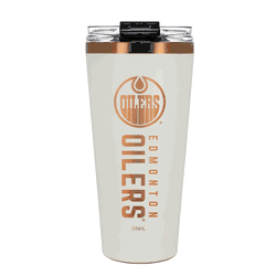 Edmonton Oilers 32oz Crme and Copper Big Slim Tumbler with Straw