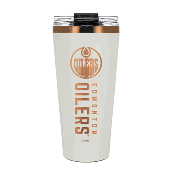 Edmonton Oilers 32oz Crme and Copper Big Slim Tumbler with Straw