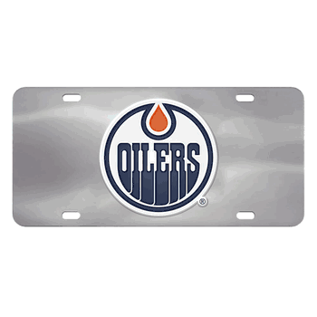 Edmonton Oilers 3D Stainless Steel License Plate