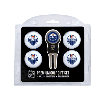 Edmonton Oilers 4 Ball Gift Set + Divot Tool & Marker