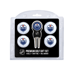 Edmonton Oilers 4 Ball Gift Set + Divot Tool & Marker