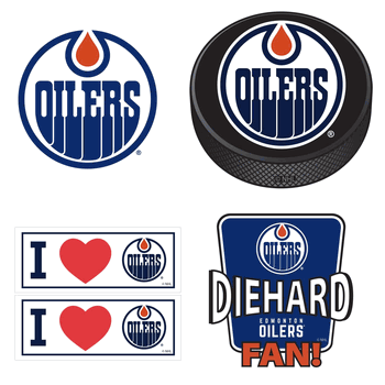 Edmonton Oilers 5 pack of 4 inch Decals
