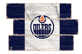 Edmonton Oilers American Flag 3 Plank
