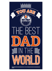 Edmonton Oilers Best Dad in the World 6x12 Sign