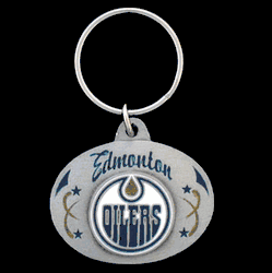 Edmonton Oilers Carved Metal Key Chain