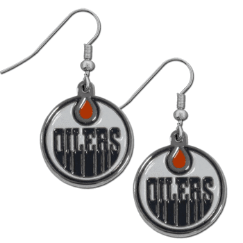 Edmonton Oilers Chrome Dangle Earrings