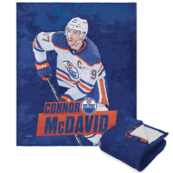 Edmonton Oilers Connor McDavid NHL Silk Touch Sherpa Throw Blanket 50X60 Inches