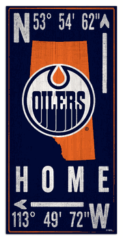 Edmonton Oilers Coordinate 6x12 Sign