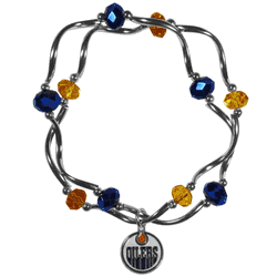 Edmonton Oilers Crystal Bead Bracelet