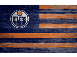 Edmonton Oilers Distressed Flag 11x19