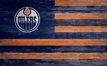 Edmonton Oilers Distressed Flag 11x19
