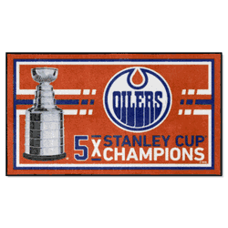 Edmonton Oilers Dynasty 3ft. x 5ft. Plush Area Rug