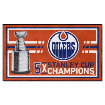 Edmonton Oilers Dynasty 3ft. x 5ft. Plush Area Rug