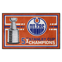 Edmonton Oilers Dynasty 4ft. x 6ft. Plush Area Rug