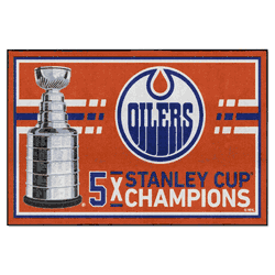 Edmonton Oilers Dynasty 5ft. x 8ft. Plush Area Rug