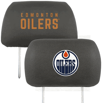 Edmonton Oilers Embroidered Head Rest Cover Set - 2 Pieces