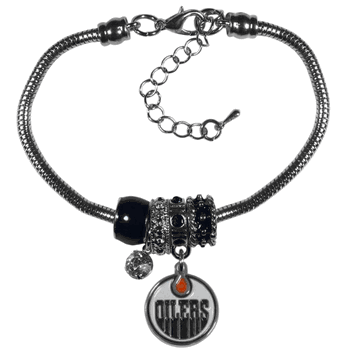 Edmonton Oilers Euro Bead Bracelet