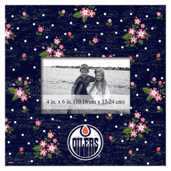 Edmonton Oilers Floral 10x10 Frame