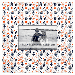 Edmonton Oilers Floral Pattern 10x10 Frame