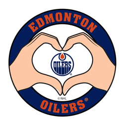 Edmonton Oilers Heart Hands Decal