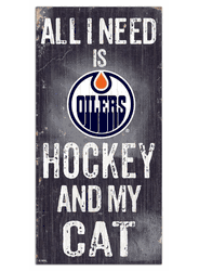 Edmonton Oilers Hockey and My Cat 6x12 Sign