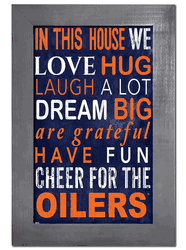 Edmonton Oilers In This House 11x19 Sign