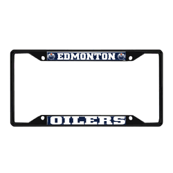 Edmonton Oilers Metal License Plate Frame Black Finish