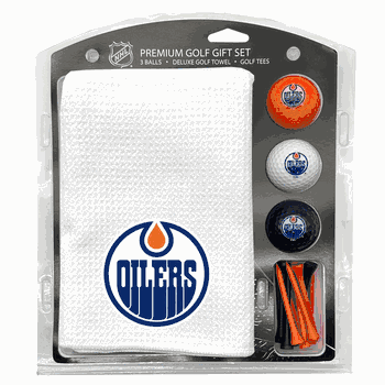 Edmonton Oilers Microfiber Towel Gift Set - 16 x 40 (White)