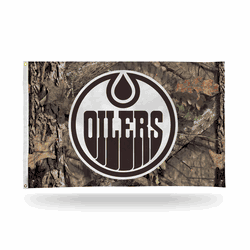 Edmonton Oilers / Mossy Oak Camo Break-Up Country Banner Flag (3X5)