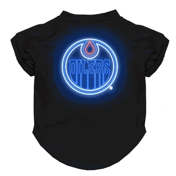 Edmonton Oilers Neon Pet T-Shirt, X-Small