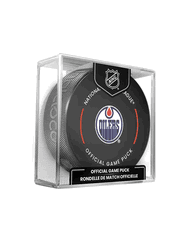 Edmonton Oilers NHL Hockey Official Game Puck IN CUBE