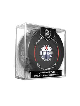 Edmonton Oilers NHL Hockey Official Game Puck IN CUBE