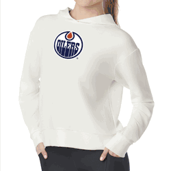 Edmonton Oilers NHL Kadi Waffle Hoodie Coconut Cream XXL