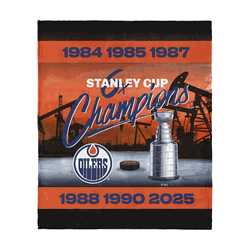 Edmonton Oilers NHL Multiply Silk Touch Throw Blanket 50x60 inches