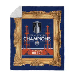 Edmonton Oilers NHL Portrait Silk Touch Sherpa Throw Blanket 50x60 inches
