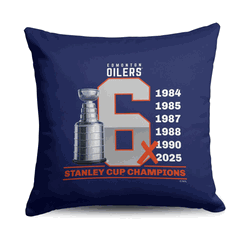 Edmonton Oilers NHL Stake Throw Pillow 18x18 inches