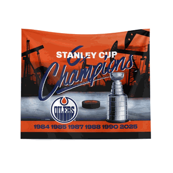 Edmonton Oilers NHL Victorious Printed Wall Hanging 34x40 inches