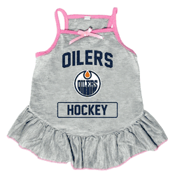 Edmonton Oilers Pet Dress Grey Type Small