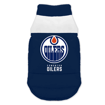 Edmonton Oilers Pet Parka Puff Vest Medium